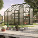 Serre de jardin Uranus 6,7m² en alu émeraude et panneaux de PC 6mm - Vitavia