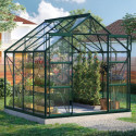 Serre de jardin Uranus 6,7m² en alu émeraude et verre de sécurité 3mm - Vitavia