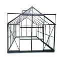 Serre de jardin 8,88m² en aluminium anthracite et verre trempé 4mm - Green Protect