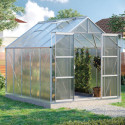 Serre de jardin Uranus 8,3m² en alu anodisé et panneaux de PC 4mm - Vitavia