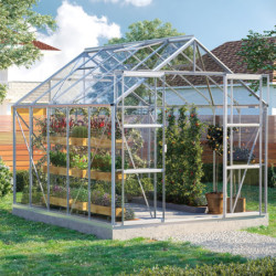 Serre de jardin Uranus 8,3m² en alu anodisé et verre de sécurité 3mm - Vitavia