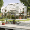 Serre de jardin Uranus 8,3m² en alu anodisé et verre de sécurité 3mm - Vitavia