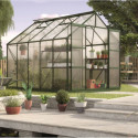 Serre de jardin Uranus 8,3m² en alu émeraude et panneaux de PC 6mm - Vitavia