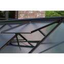 Serre de jardin Uranus 8,3m² en alu noir et panneaux de PC 4mm - Vitavia