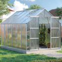 Serre de jardin Uranus 9,9m² en alu anodisé et panneaux de PC 4mm - Vitavia