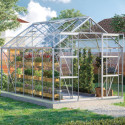 Serre de jardin Uranus 9,9m² en alu anodisé et verre de sécurité 3mm - Vitavia