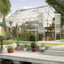 Serre de jardin Uranus 9,9m² en alu anodisé et verre de sécurité 3mm - Vitavia