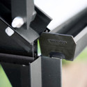 Serre de jardin Uranus 9,9m² en alu noir et panneaux de PC 4mm - Vitavia