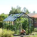 Serre de jardin Uranus 9,9m² en alu noir et verre de sécurité 3mm - Vitavia