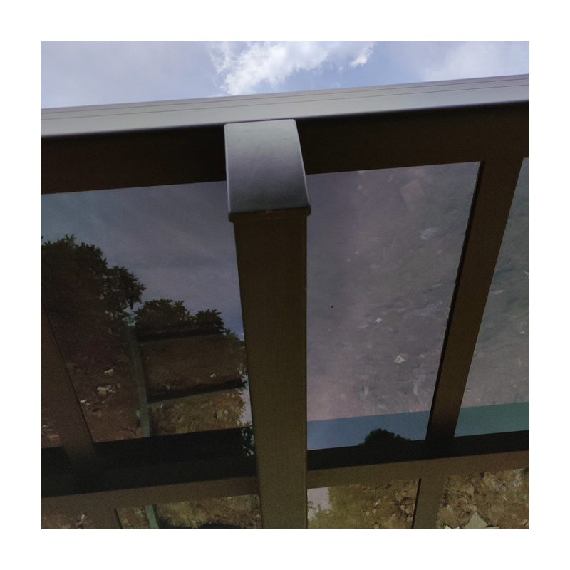 Carport 2 poteaux 15m² en aluminium et polycarbonate transparent FALCON - X-METAL