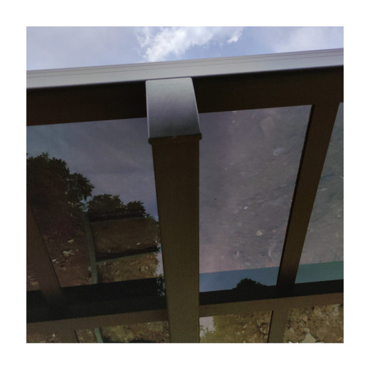 Carport 2 poteaux 15m² en aluminium et polycarbonate transparent FALCON - X-METAL