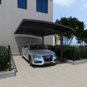 Carport 2 poteaux 15m² en aluminium et polycarbonate transparent FALCON - X-METAL