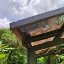 Carport 2 poteaux 15m² en aluminium et polycarbonate transparent FALCON - X-METAL