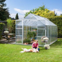 Serre de jardin Uranus 11,5m² en alu anodisé et panneaux de PC 4mm - Vitavia