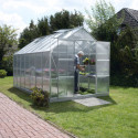 Serre de jardin Uranus 11,5m² en alu anodisé et panneaux de PC 4mm - Vitavia