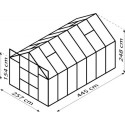 Serre de jardin Uranus 11,5m² en alu anodisé et panneaux de PC 4mm - Vitavia