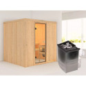 Sauna traditionnel Tromsö - poêle 9KW ctrl intégré - Karibu