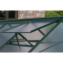 Serre de jardin Uranus 11,5m² en alu émeraude et panneaux de PC 6mm - Vitavia