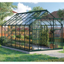 Serre de jardin Uranus 11,5m² en alu émeraude et verre de sécurité 3mm - Vitavia