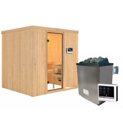 Sauna traditionnel Tromsö - poêle 9KW ctrl externe - Karibu
