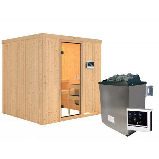 Sauna traditionnel Tromsö - poêle 9KW ctrl externe - Karibu