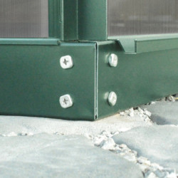 Embase H.6cm en acier vert pour les serres de jardin 0,9m² - Vitavia