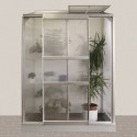 Serre adossée Ida 0,9m² en aluminium anodisé et panneaux PC 4mm - Vitavia