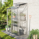 Serre adossée Ida 0,9m² en aluminium anodisé et verre de sécurité 3mm - Vitavia