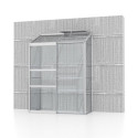 Serre adossée Ida 0,9m² en aluminium anodisé et verre de sécurité 3mm - Vitavia