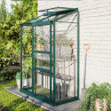 Serre adossée Ida 0,9m² en aluminium émeraude et verre de sécurité 3mm - Vitavia