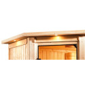 Sauna traditionnel Selena 2 à 3 places 38mm - poêle 9KW ctrl externe - couronne lumineuse - Woodfeeling