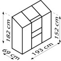 Serre adossée Ida 1,3m² en aluminium émeraude et panneaux PC 4mm - Vitavia