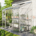 Serre adossée Ida 3,3m² en aluminium anodisé et verre de sécurité 3mm - Vitavia