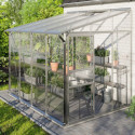 Serre adossée Ida 5,2m² en aluminium anodisé et vitrage combiné - Vitavia