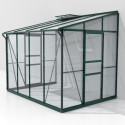 Serre adossée Ida 5,2m² en aluminium émeraude et vitrage combiné - Vitavia