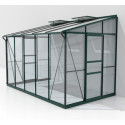 Serre adossée Ida 6,5m² en aluminium émeraude et vitrage combiné - Vitavia