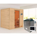 Sauna traditionnel Adelina - poêle 9KW ctrl externe - sans couronne lumineuse - Karibu