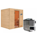 Sauna traditionnel Adelina - poêle Easy Bio 9000W - sans couronne lumineuse - Karibu