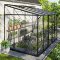 Serre adossée Ida 6,5m² en aluminium noir et vitrage combiné - Vitavia