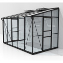 Serre adossée Ida 6,5m² en aluminium noir et vitrage combiné - Vitavia