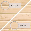 Sauna traditionnel d’angle Elea 3 à 4 places 38mm - poêle 9KW ctrl intégré - sans couronne - Karibu