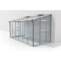 Serre adossée Ida 7,8m² en aluminium anodisé et vitrage combiné - Vitavia