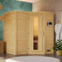 Sauna traditionnel Sahib 1 - poêle 9KW ctrl intégré - sans couronne - KARIBU