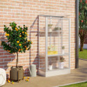 Mini-serre Polis 0,35m² en alu anodisé et PC 4mm – fondation en acier – Vitavia