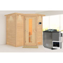Sauna traditionnel Sahib 1 - poêle Easy Bio 9000W - couronne - KARIBU