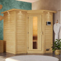 Sauna traditionnel Sahib 1 - poêle Easy Bio 9000W - couronne - KARIBU