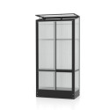 Mini-serre Polis 0,35m² en alu noir et PC 4mm – fondation en acier – Vitavia