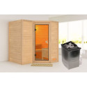 Sauna traditionnel Sahib 1 - poêle 9KW ctrl intégré - sans couronne - KARIBU