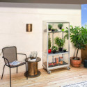 Mini-serre Polis 0,35m² en alu anodisé et verre ESG 3mm – sur roulettes – Vitavia
