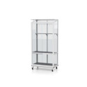 Mini-serre Polis 0,35m² en alu anodisé et verre ESG 3mm – sur roulettes – Vitavia